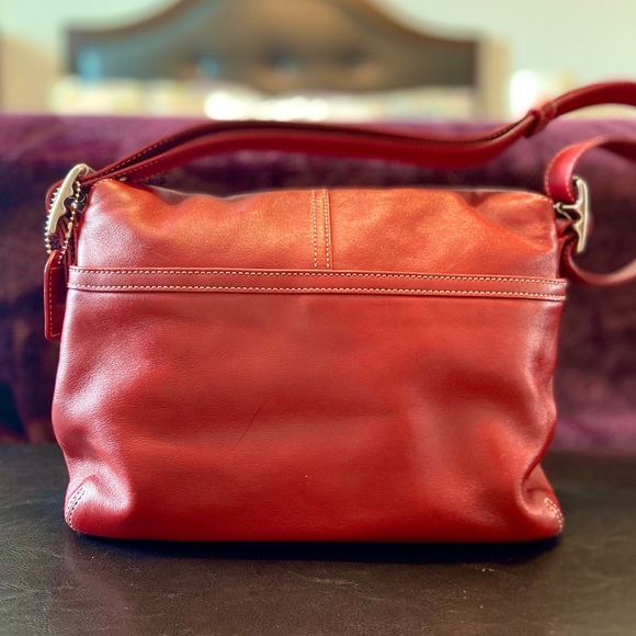 Coach Legacy Red Soft Leather Flap Shoulderbag - Picture 3 of 6